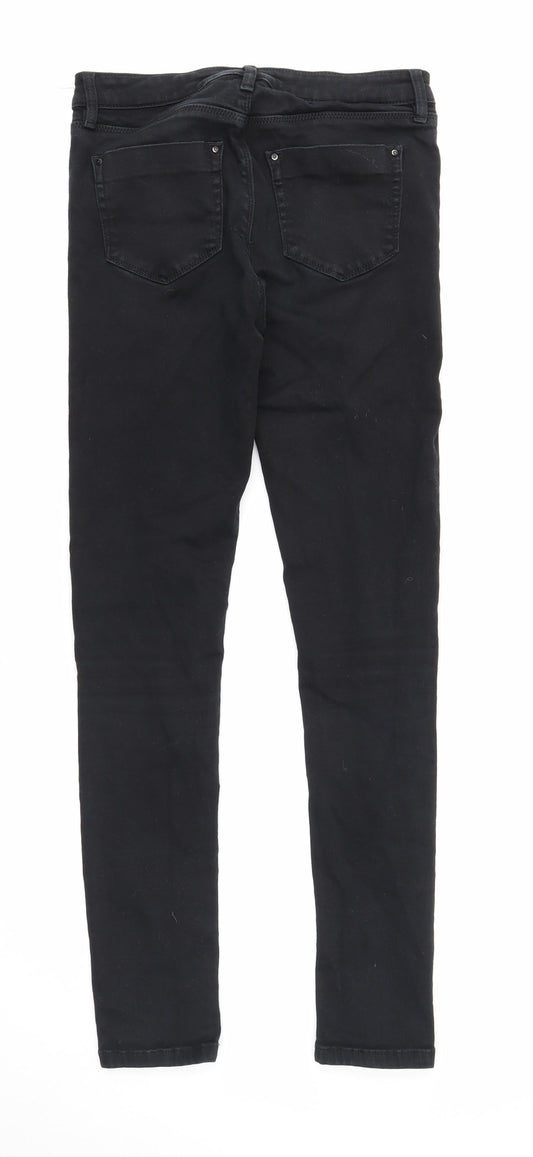 Womens UK Size 10 Waredenim Regular Fit Skinny Black Jeans