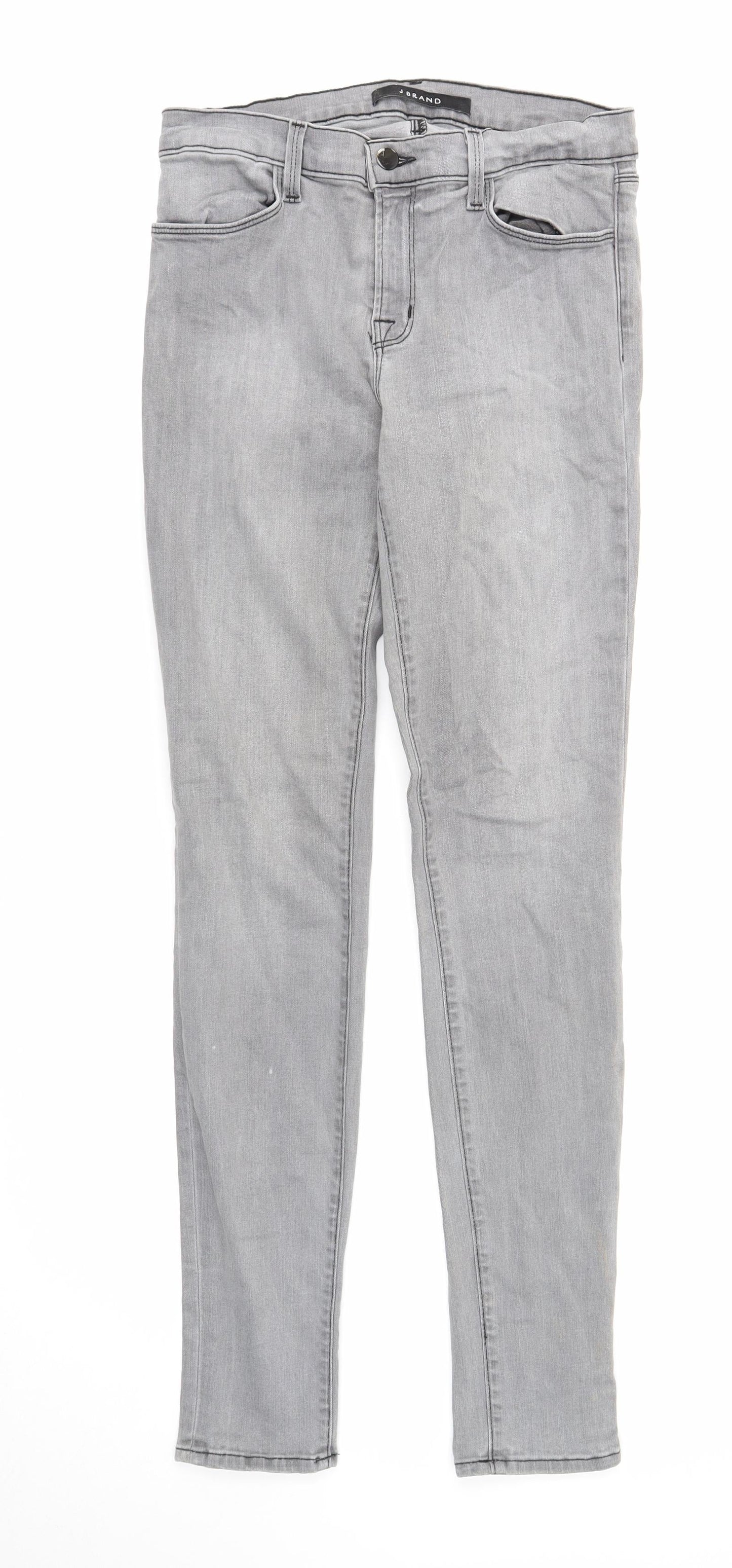 Womens UK Size 28 in J Brand Regular Fit Skinny Grey Jeans