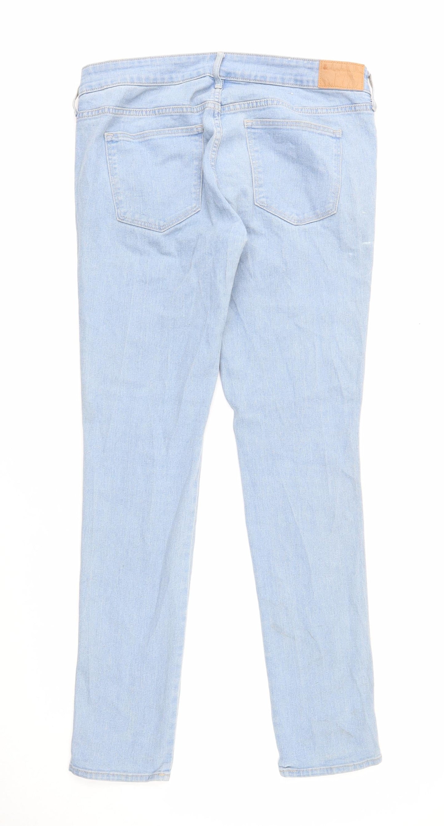 &Denim Womens Blue Cotton Skinny Jeans Size 32 in Regular Zip