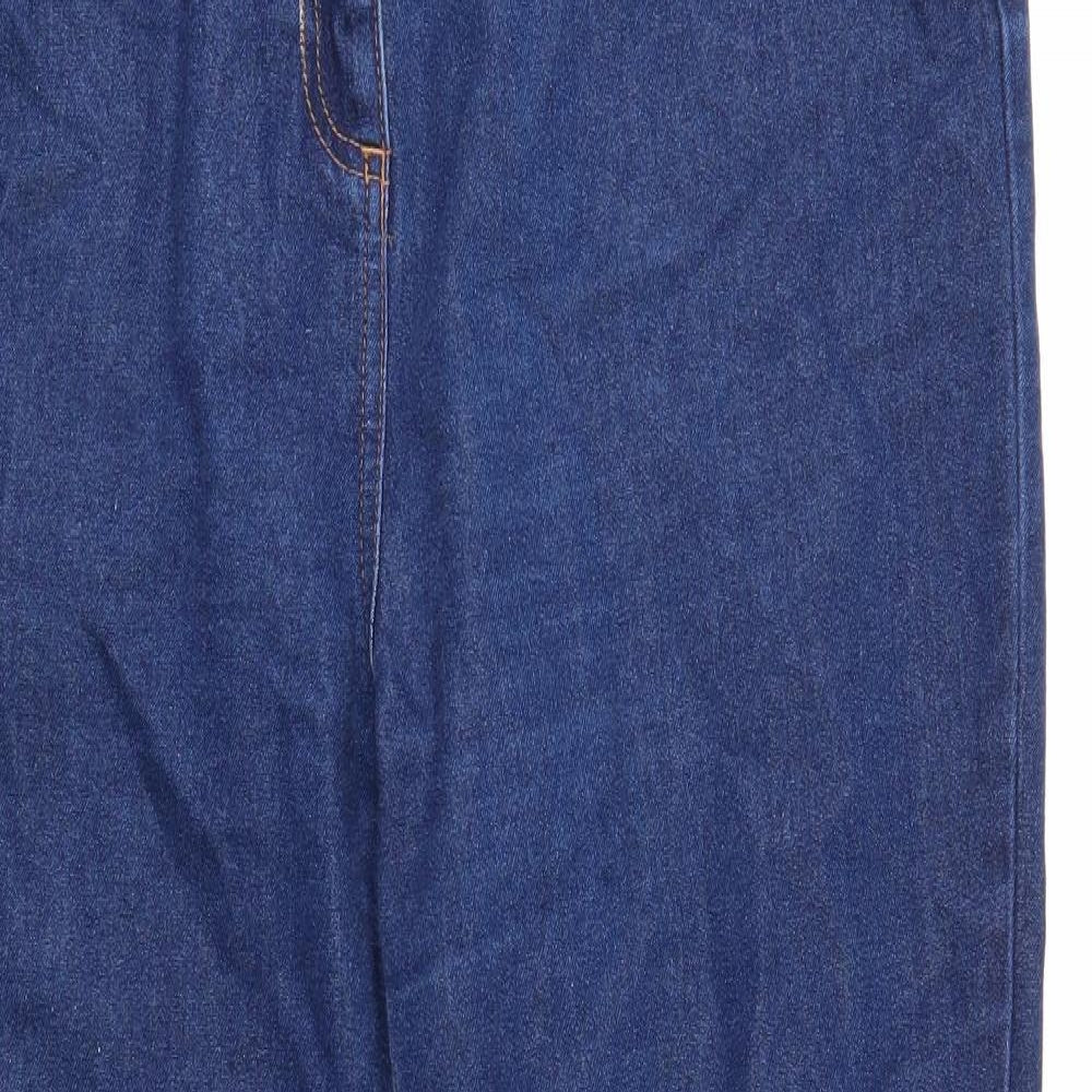 Womens UK Size 14 Denim Regular Fit Straight Blue Jeans
