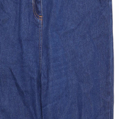 Womens UK Size 14 Denim Regular Fit Straight Blue Jeans