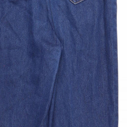 Womens UK Size 14 Denim Regular Fit Straight Blue Jeans