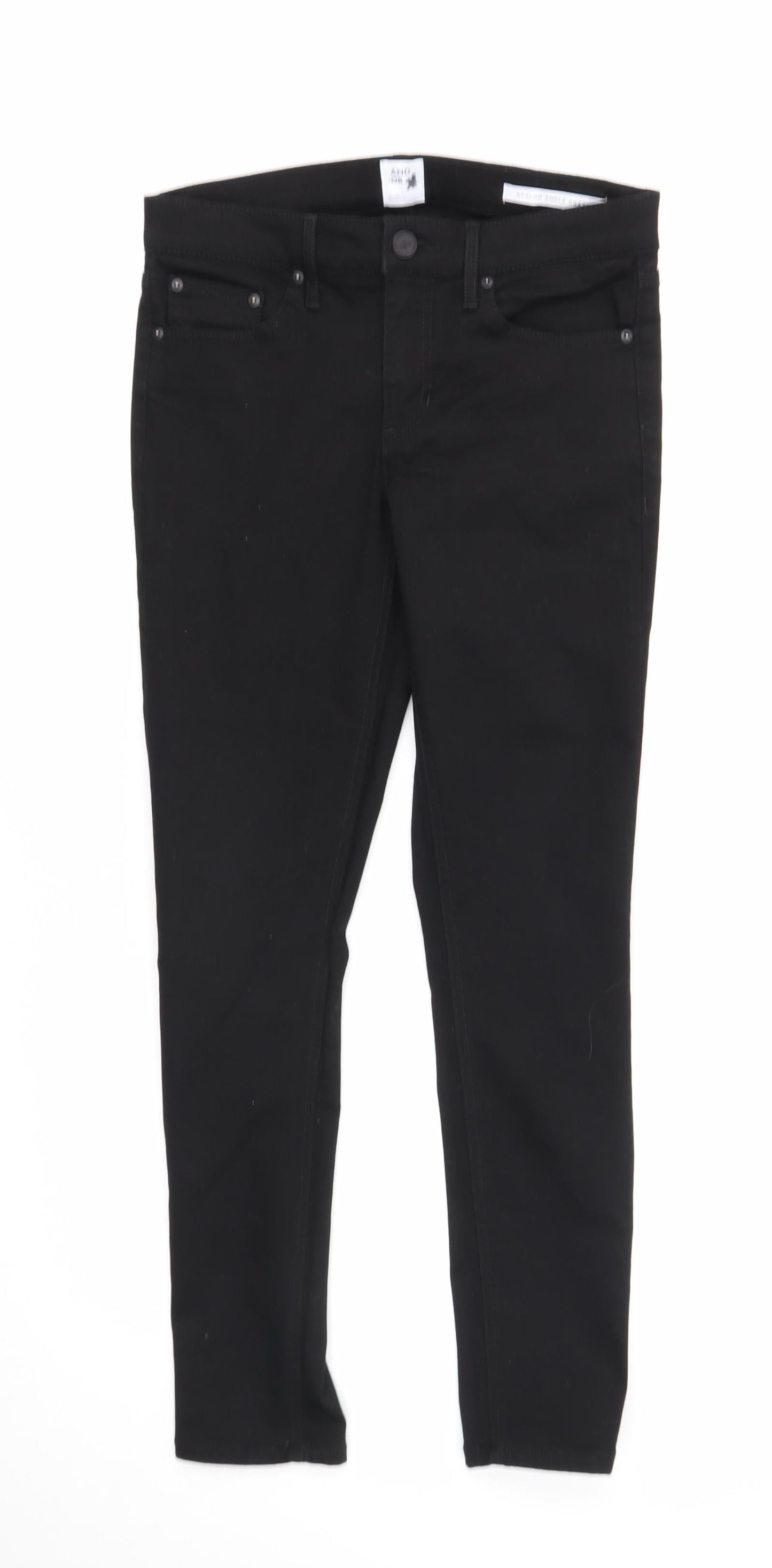 Womens UK Size 28 in Preworn Regular Fit Skinny Black Jeans