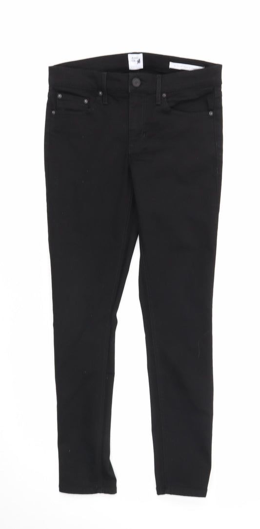 Womens UK Size 28 in Preworn Regular Fit Skinny Black Jeans