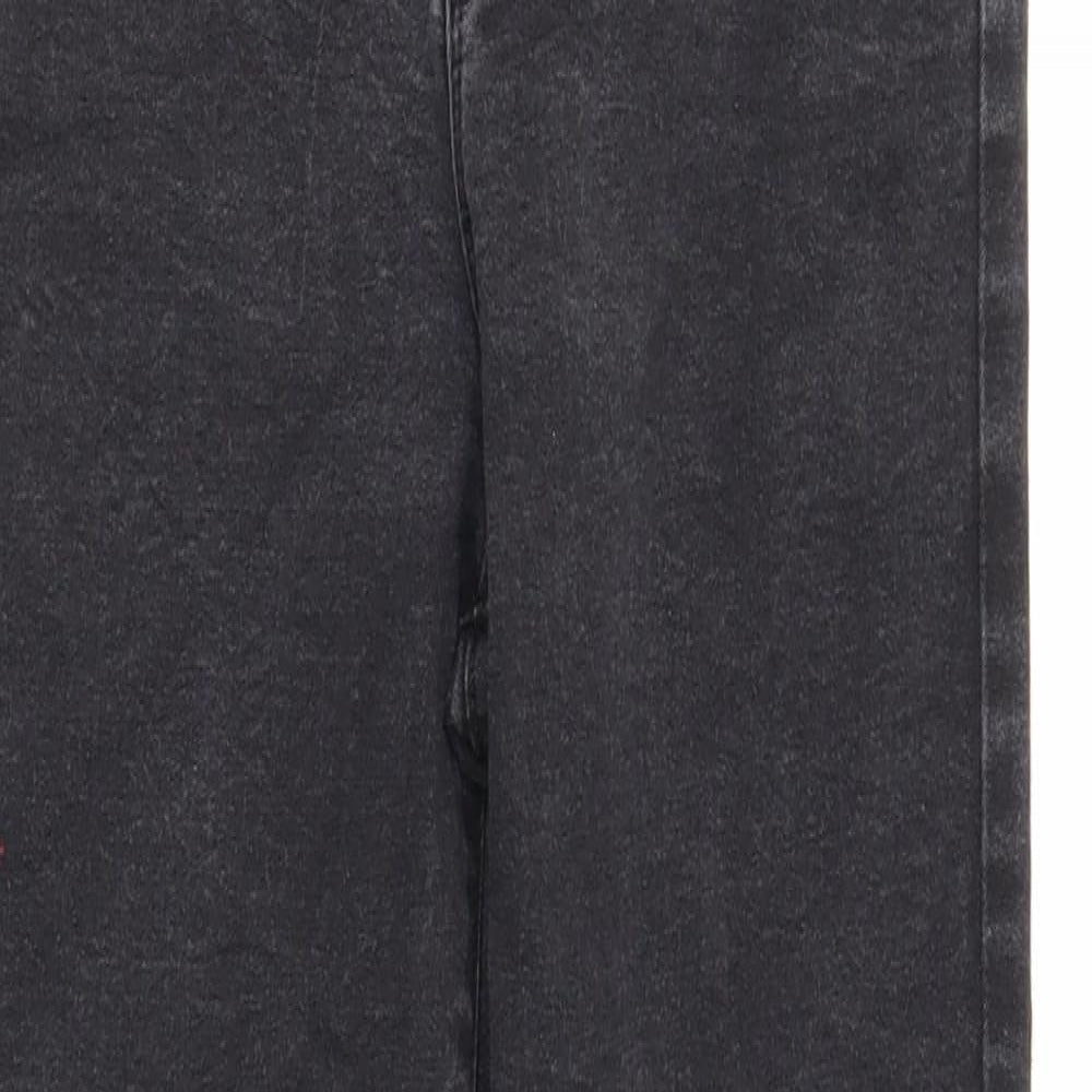 Denim & Co. Womens Black Cotton Skinny Jeans Size 14 Regular Zip