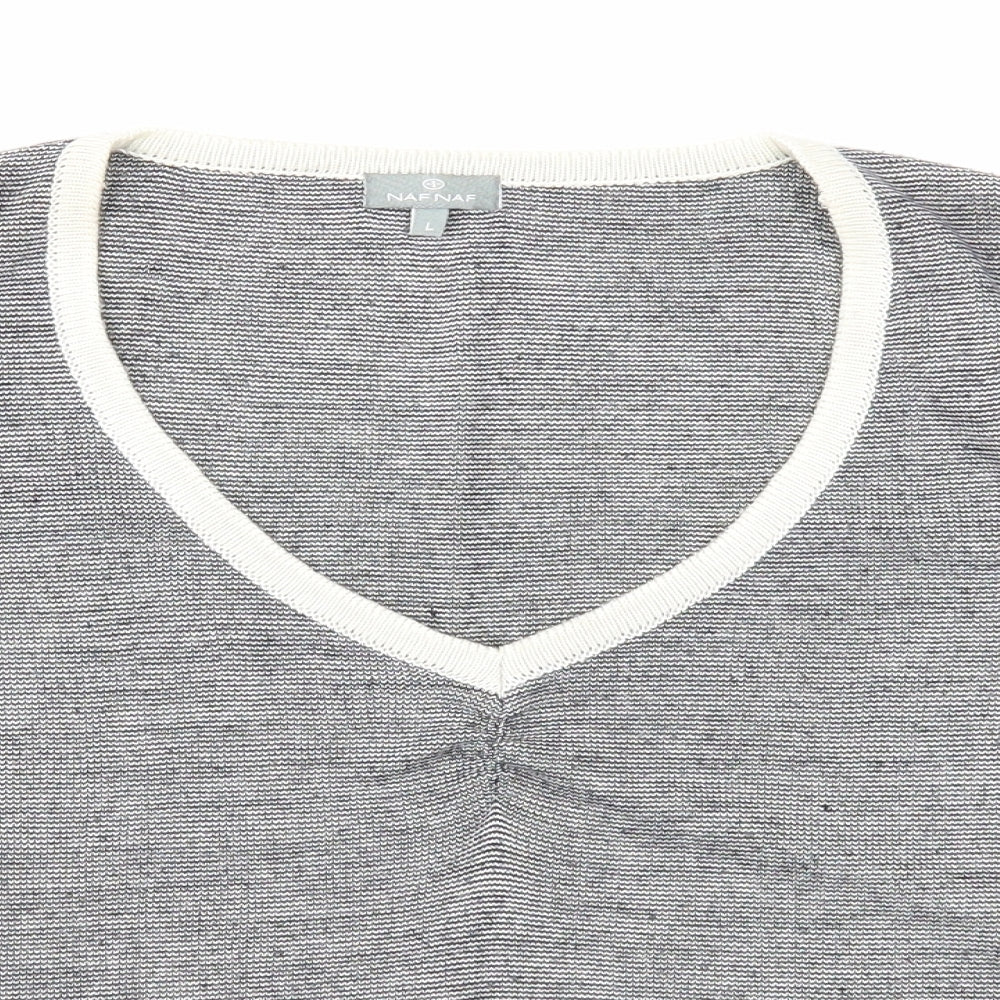 Womens UK Size L NAF NAF White Pullover Jumper