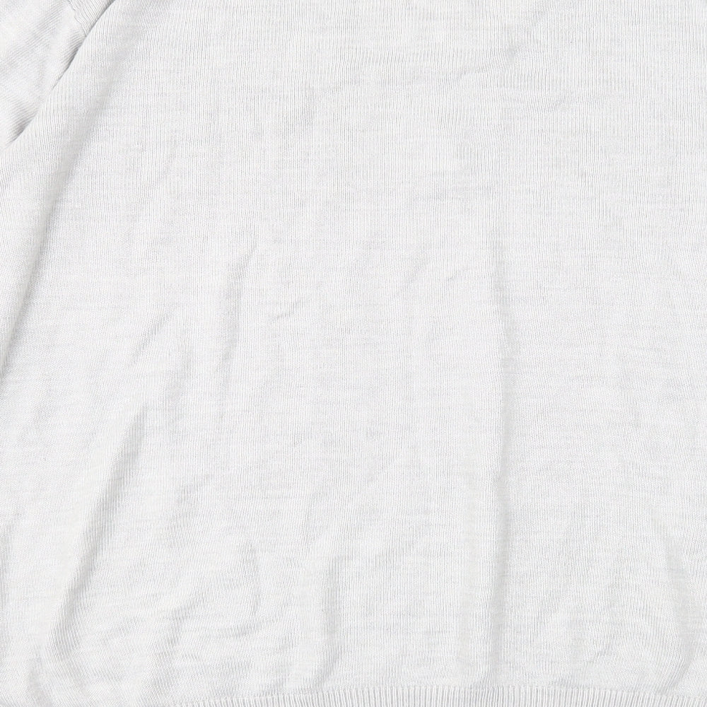 George Mens Grey Round Neck Acrylic Pullover Jumper Size XL Long Sleeve