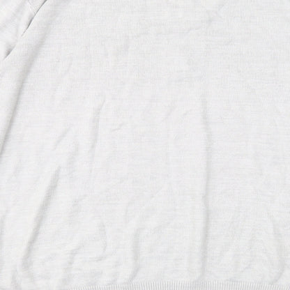 George Mens Grey Round Neck Acrylic Pullover Jumper Size XL Long Sleeve