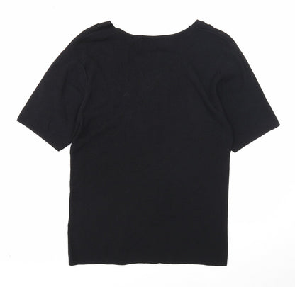 Womens UK Size 14 Pure & Natural Black Pullover Jumper