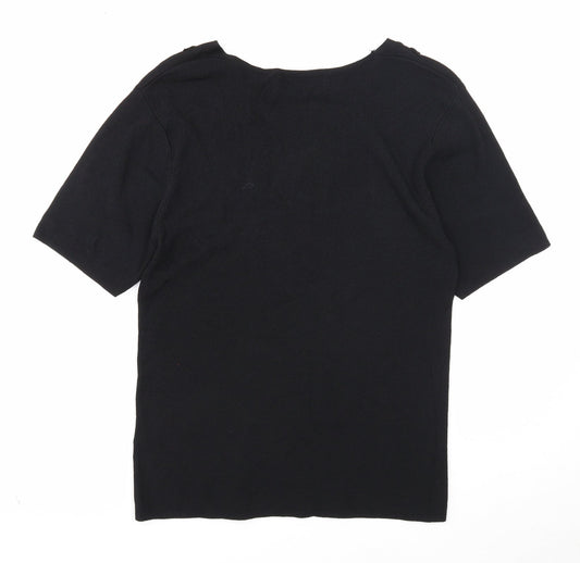 Womens UK Size 14 Pure & Natural Black Pullover Jumper