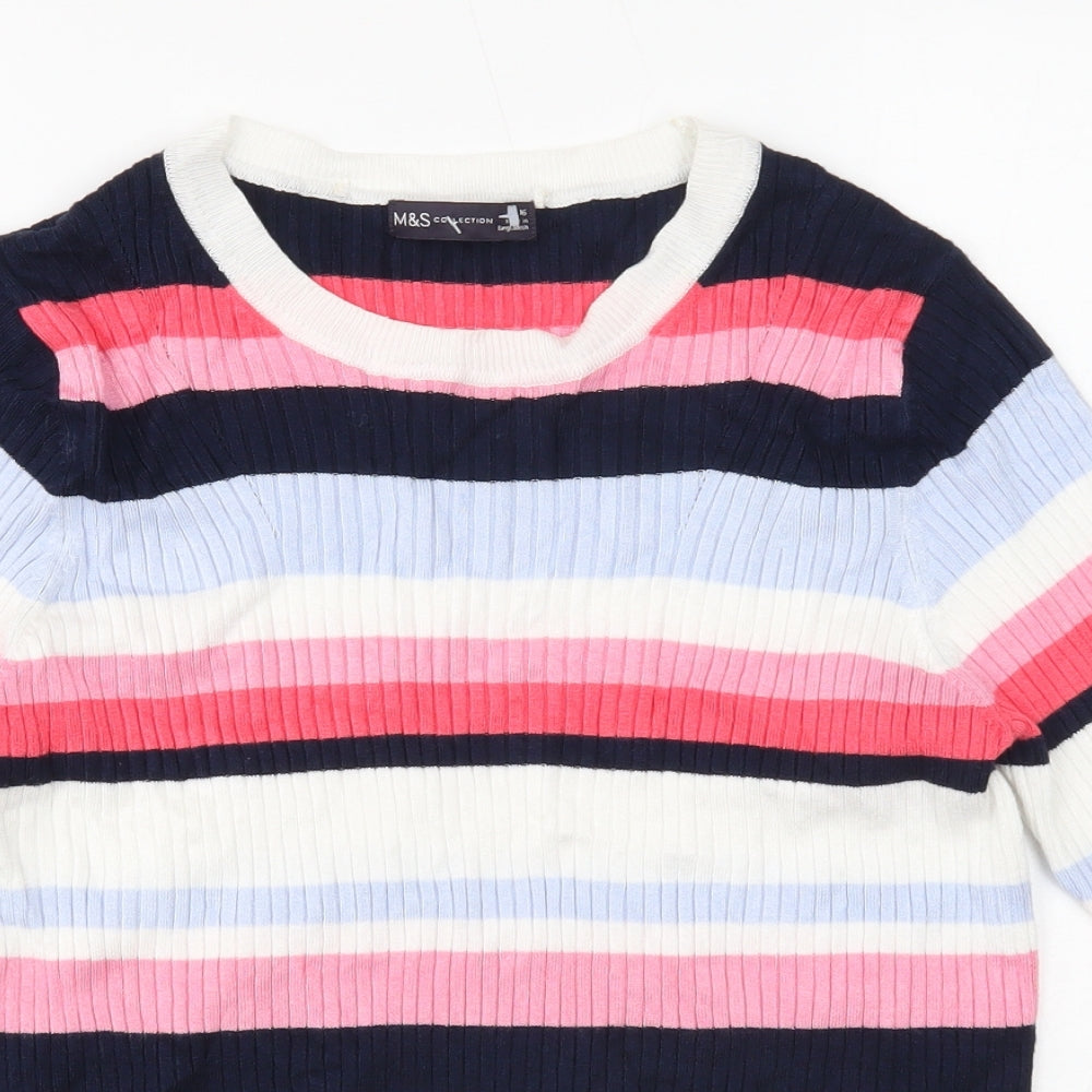 Womens UK Size 16 Marks and Spencer White Pullover Jumper