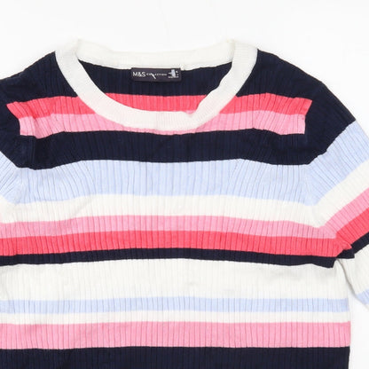 Womens UK Size 16 Marks and Spencer White Pullover Jumper