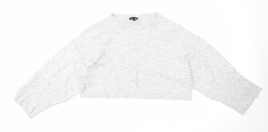 Womens UK Size 6 Topshop Grey Pullover Jumper