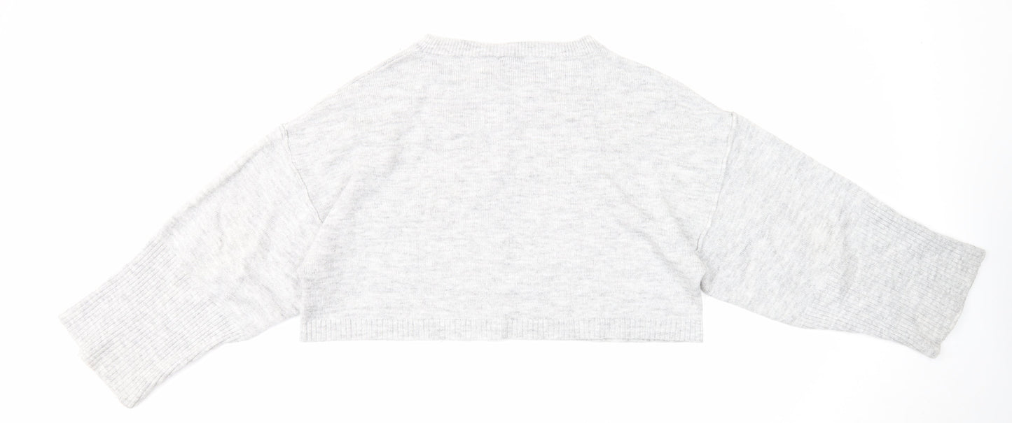 Womens UK Size 6 Topshop Grey Pullover Jumper