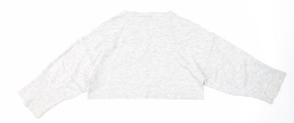 Womens UK Size 6 Topshop Grey Pullover Jumper