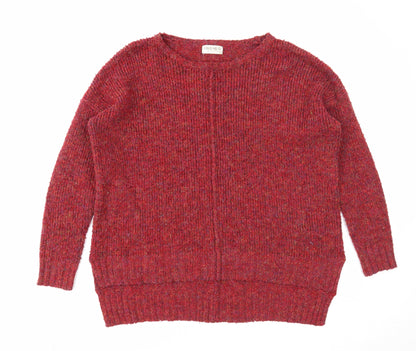 Womens UK Size M Marks and Spencer Red Pullover Jumper