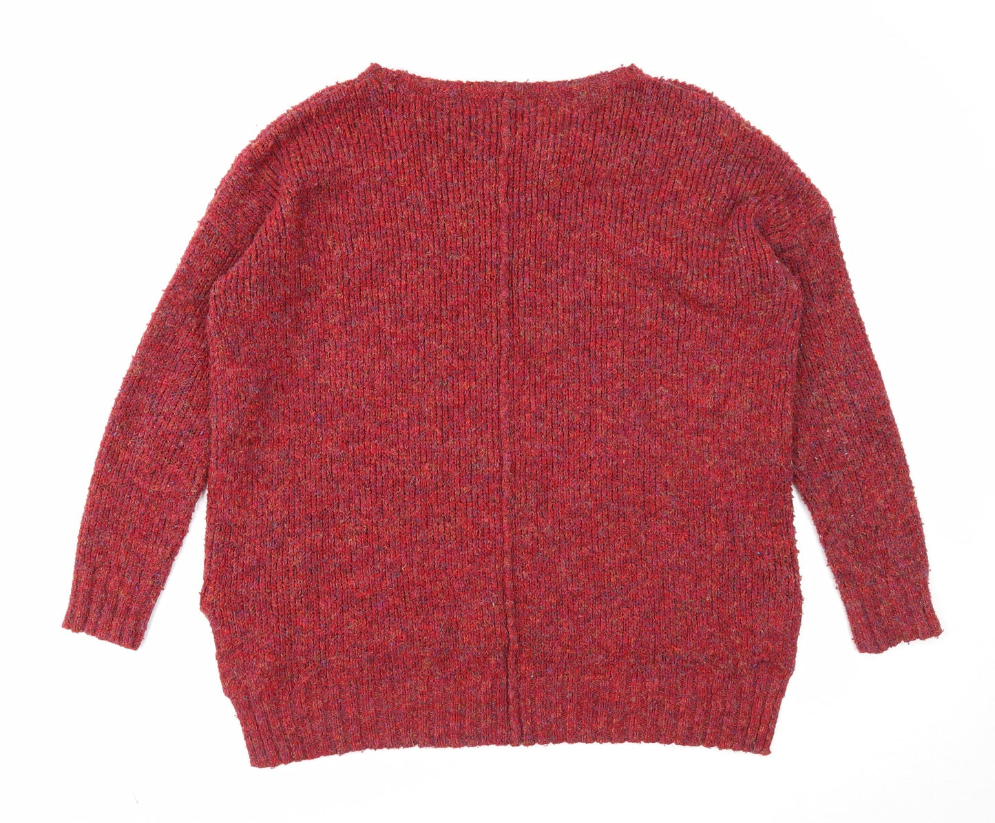 Womens UK Size M Marks and Spencer Red Pullover Jumper