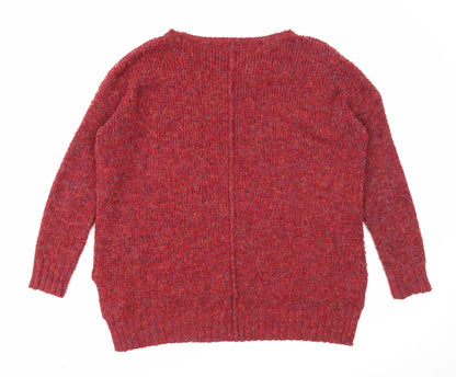 Womens UK Size M Marks and Spencer Red Pullover Jumper