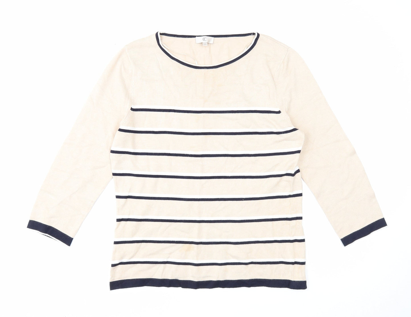Womens UK Size M CC Beige Pullover Jumper