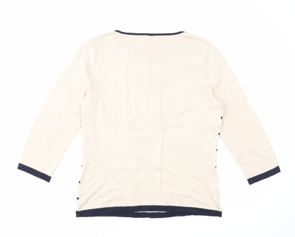 Womens UK Size M CC Beige Pullover Jumper