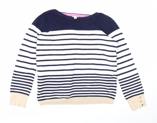 Womens UK Size 14 M&Co White Pullover Jumper