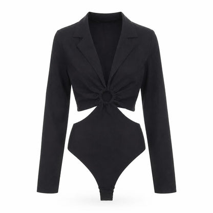 Womens UK Size S Zara One-Piece Black Bodysuit