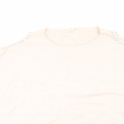 TU Womens Pink Round Neck Viscose Pullover Jumper Size L