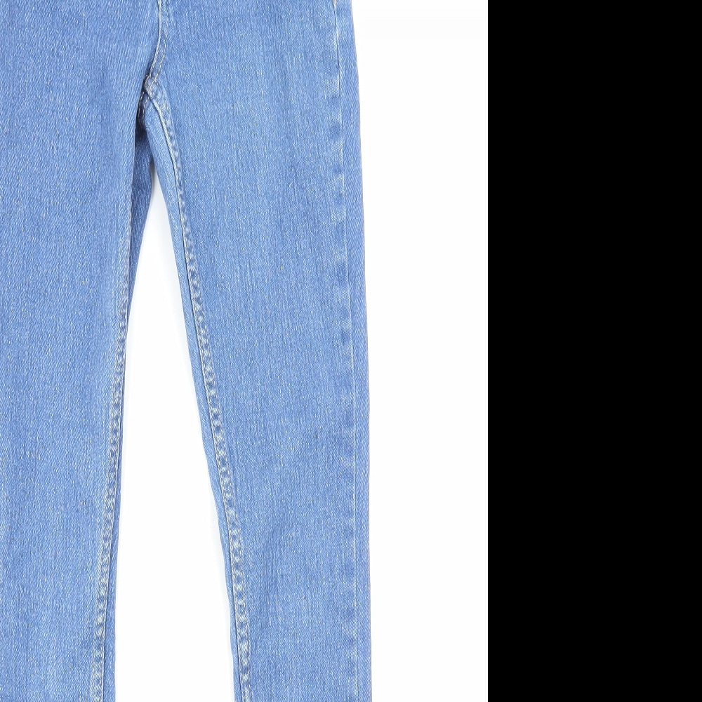 FOREVER 21 Womens Blue Cotton Skinny Jeans Size 4 Regular Zip