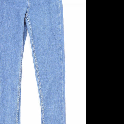 FOREVER 21 Womens Blue Cotton Skinny Jeans Size 4 Regular Zip