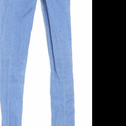 FOREVER 21 Womens Blue Cotton Skinny Jeans Size 4 Regular Zip