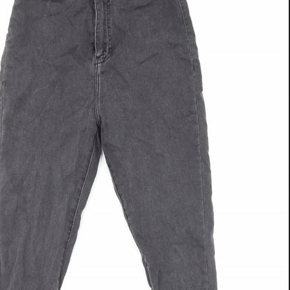 New Look Womens Grey Cotton Skinny Jeans Size 14 Regular Zip