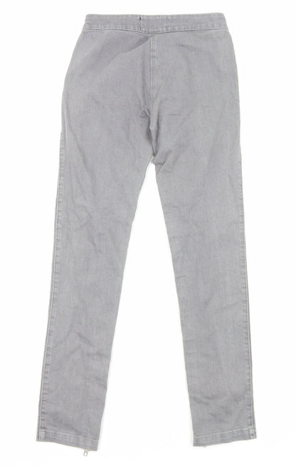 By Malene Birger Womens Grey Cotton Skinny Jeans Size 6 Regular Zip