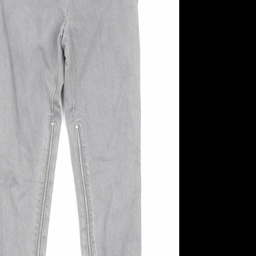 By Malene Birger Womens Grey Cotton Skinny Jeans Size 6 Regular Zip