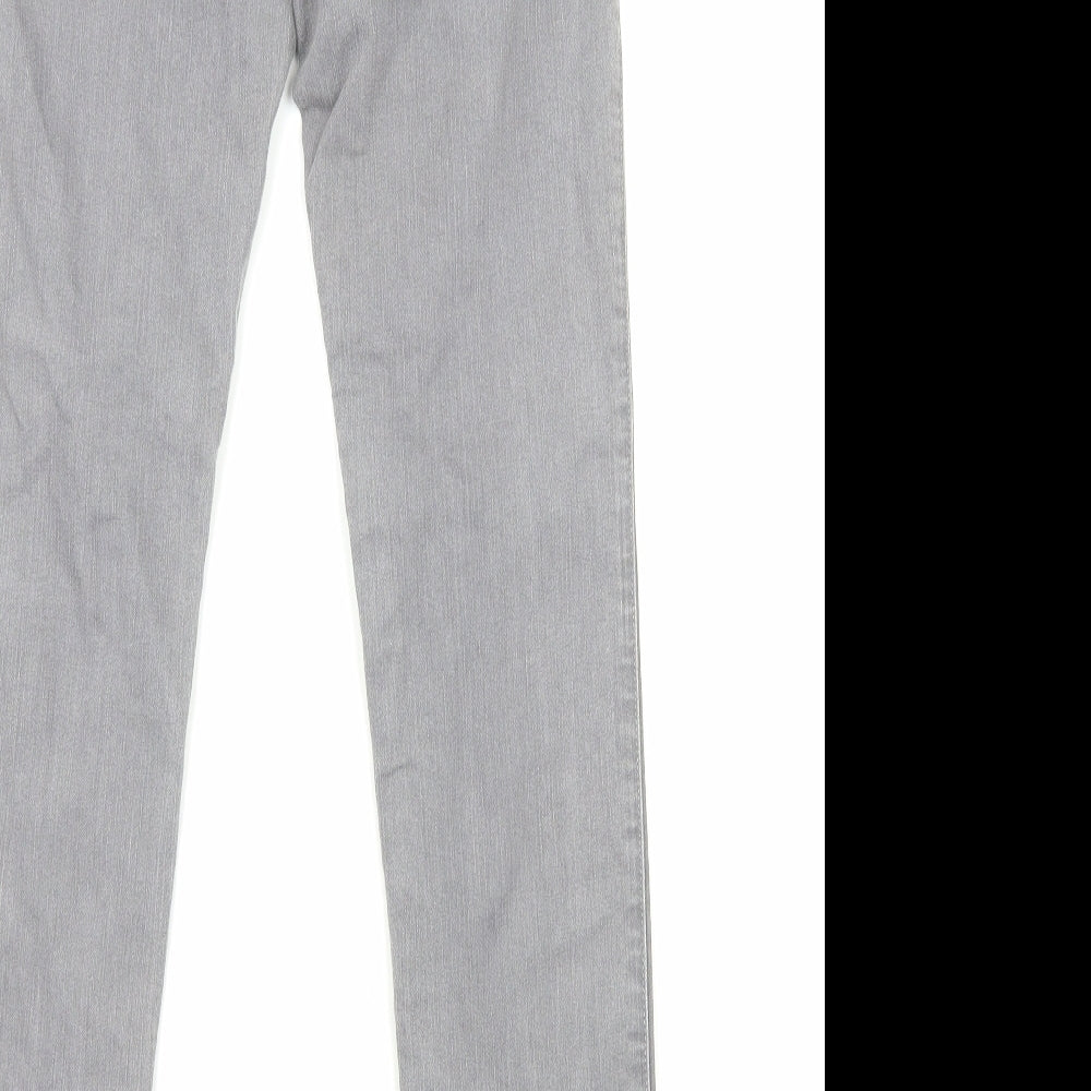By Malene Birger Womens Grey Cotton Skinny Jeans Size 6 Regular Zip