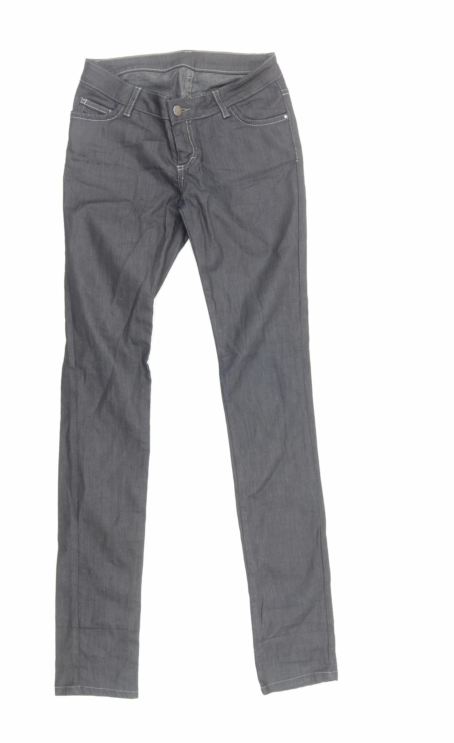 Who is She Womens Black Cotton Skinny Jeans Size 6 L32 in Regular Zip