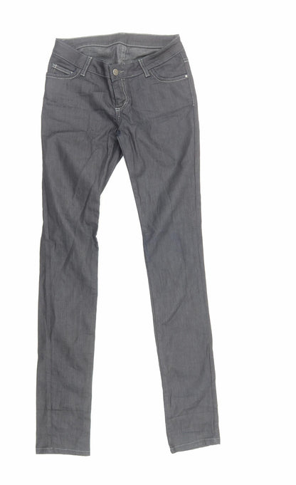 Who is She Womens Black Cotton Skinny Jeans Size 6 L32 in Regular Zip
