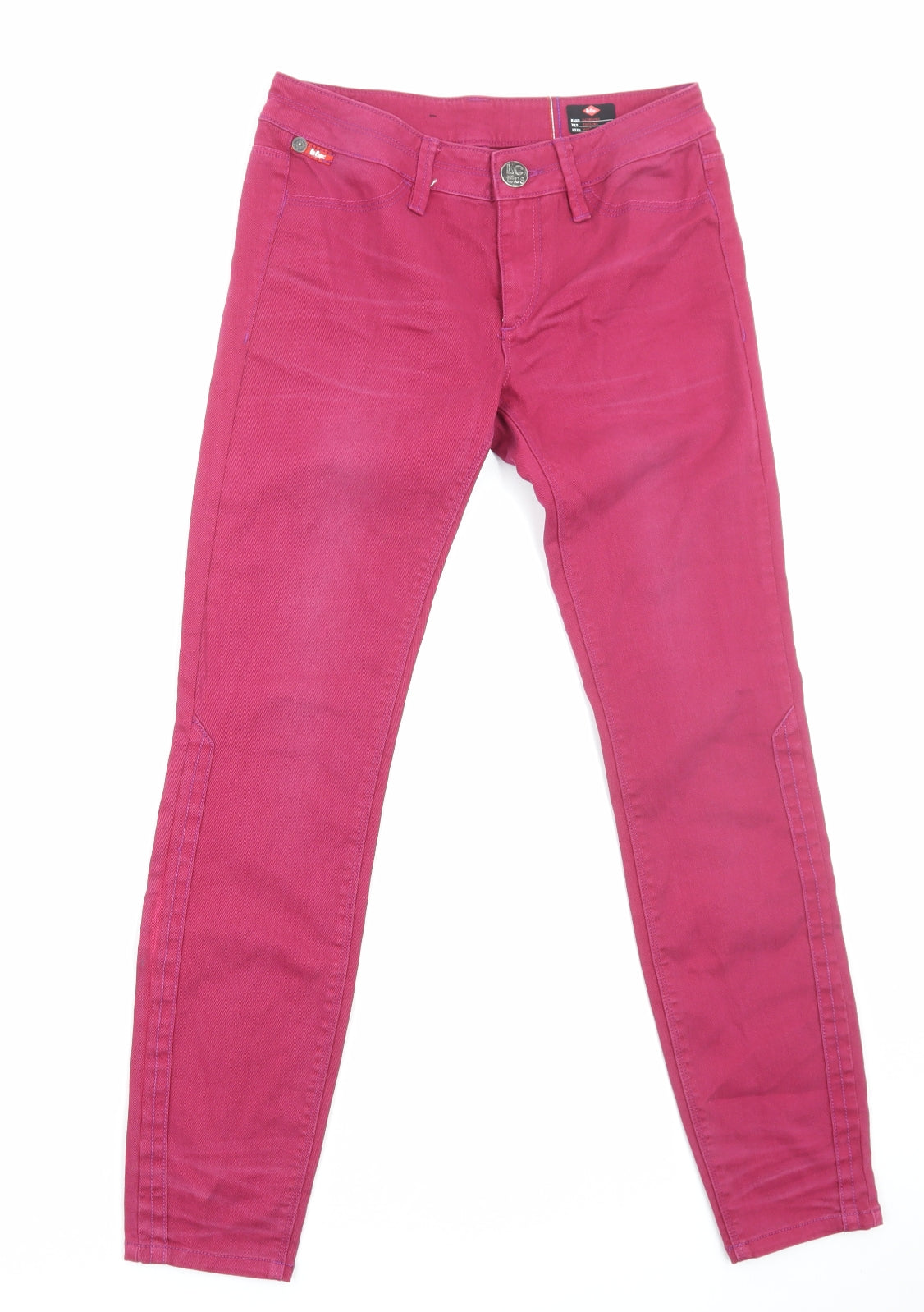 Lee Cooper Womens Pink Cotton Skinny Jeans Size 6 Regular Zip