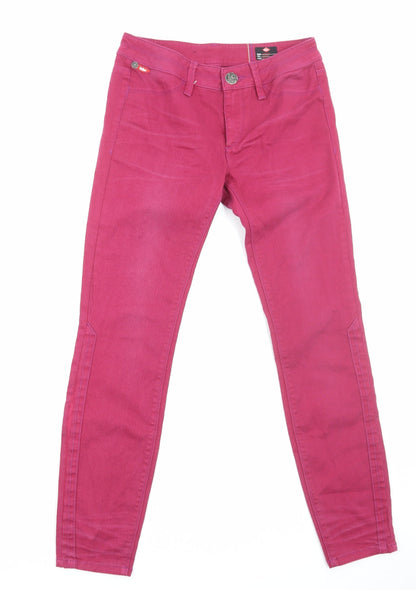 Lee Cooper Womens Pink Cotton Skinny Jeans Size 6 Regular Zip
