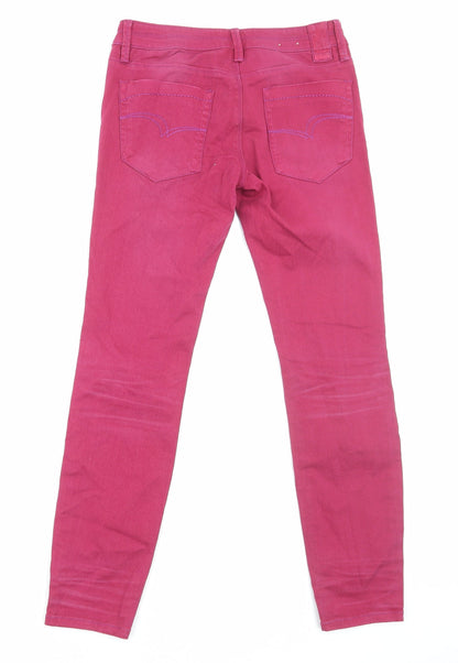 Lee Cooper Womens Pink Cotton Skinny Jeans Size 6 Regular Zip