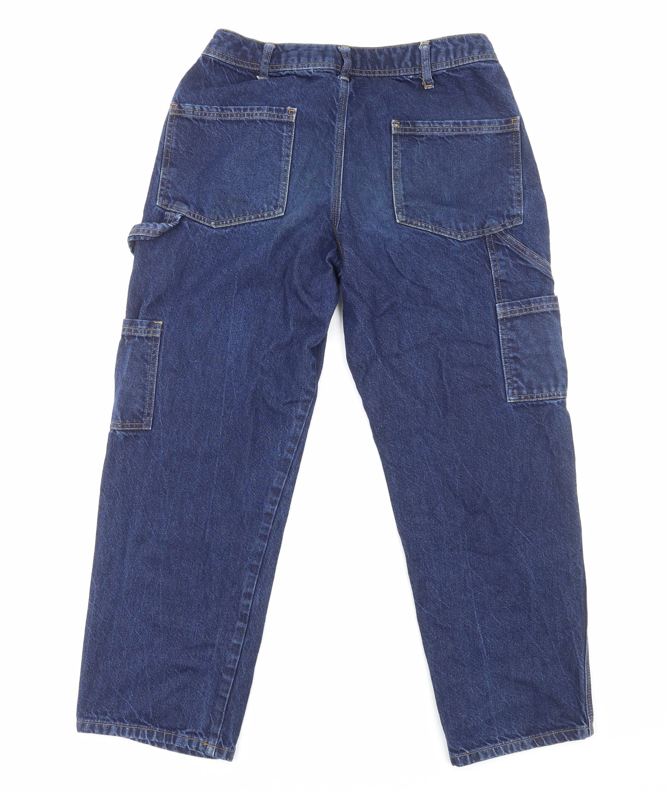 Mens UK Size M Topshop Regular Fit Straight Blue Jeans
