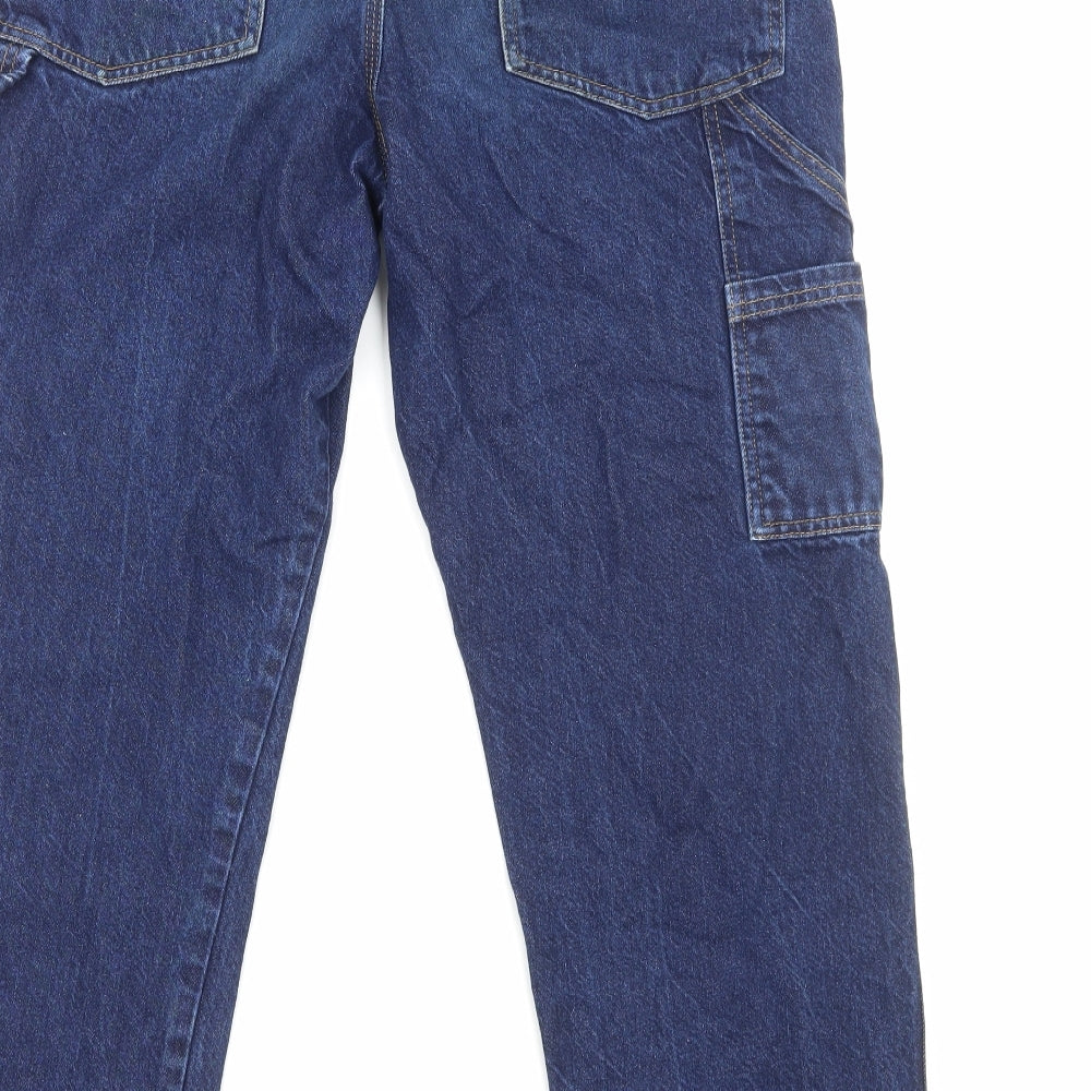 Mens UK Size M Topshop Regular Fit Straight Blue Jeans