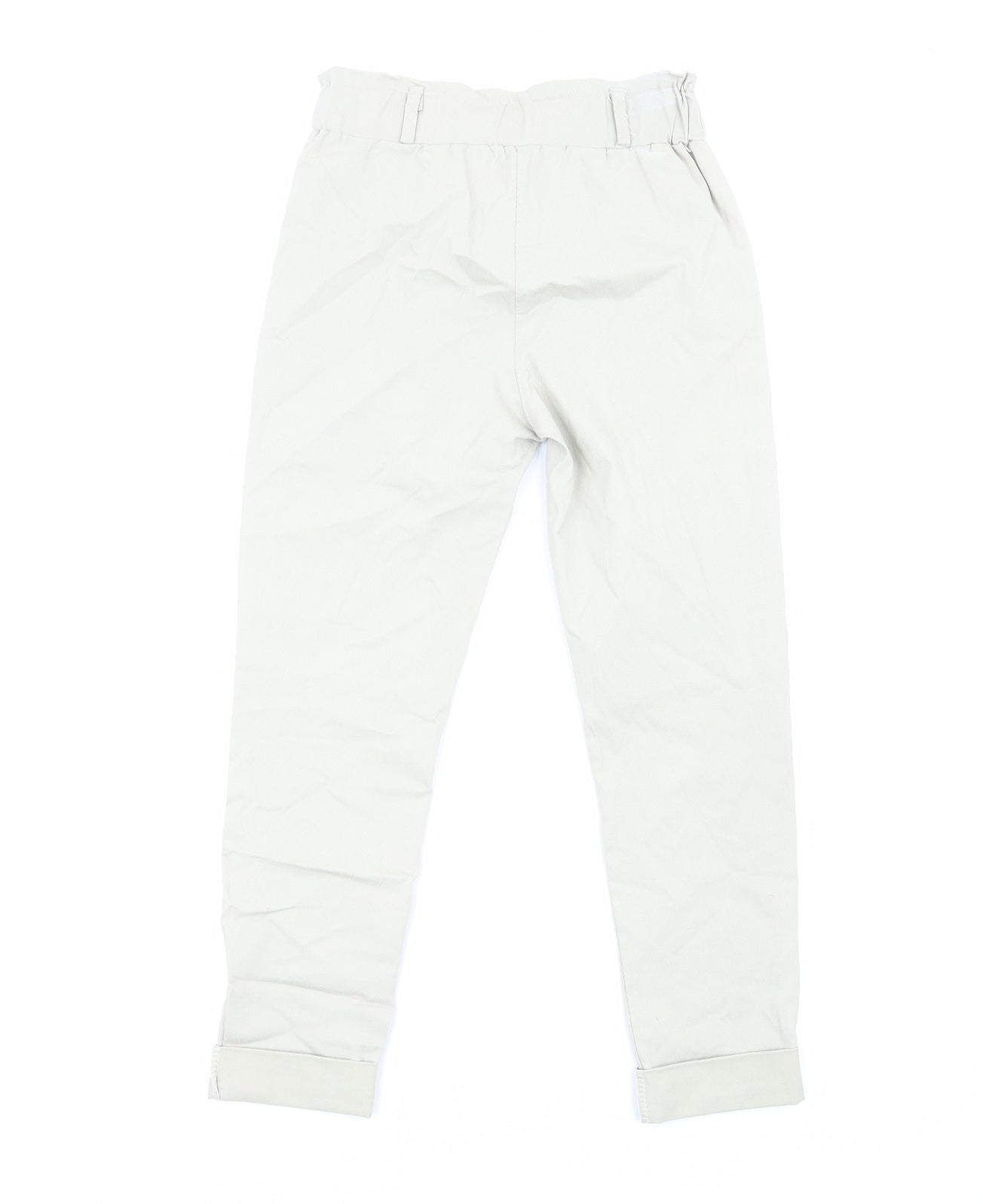Culture Sud Womens Grey Herringbone Cotton Trousers Size S Regular