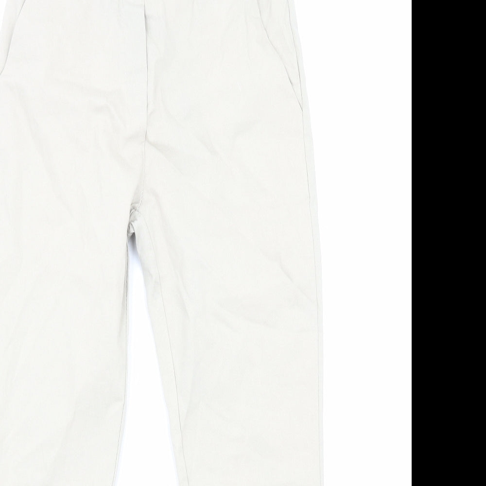 Culture Sud Womens Grey Herringbone Cotton Trousers Size S Regular