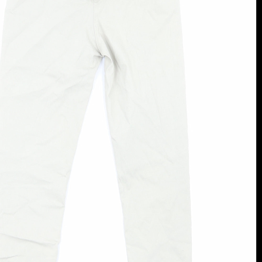 Culture Sud Womens Grey Herringbone Cotton Trousers Size S Regular