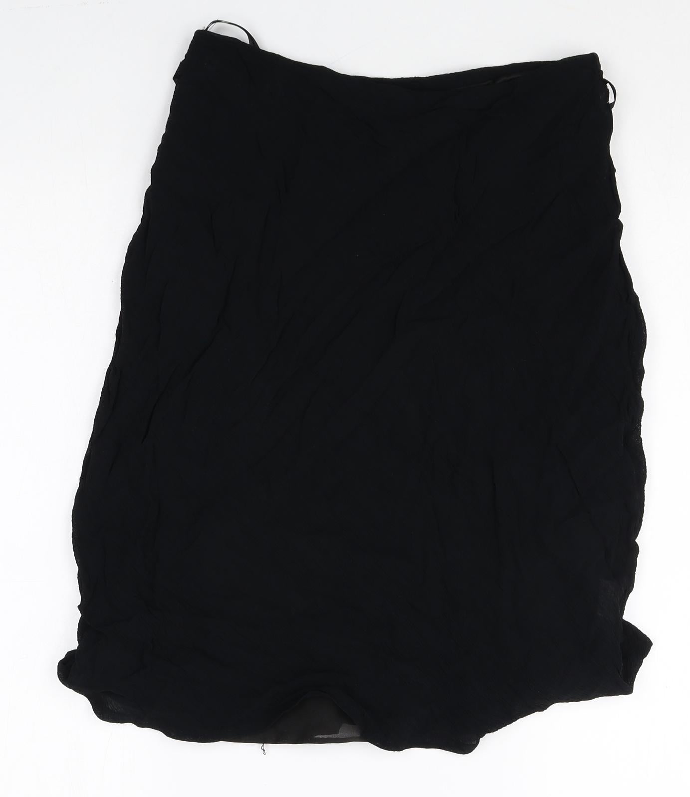 Capacity Womens Black Viscose Swing Skirt Size 10
