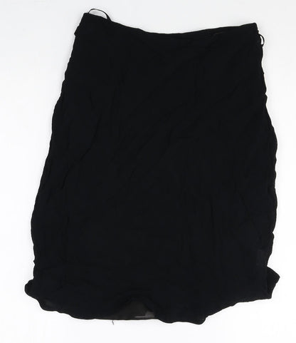 Capacity Womens Black Viscose Swing Skirt Size 10