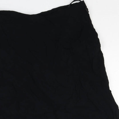 Capacity Womens Black Viscose Swing Skirt Size 10