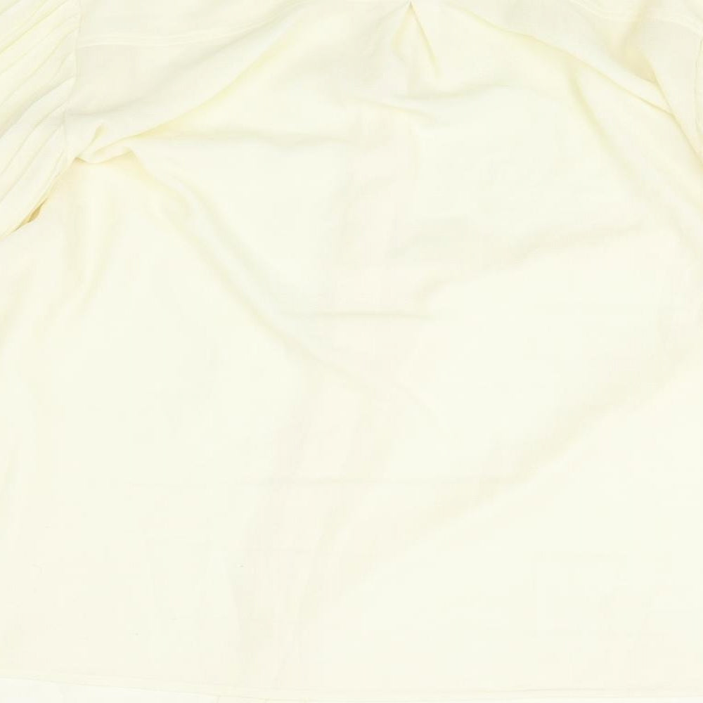 Womens UK Size 16 Marks and Spencer Yellow Basic Button-Up