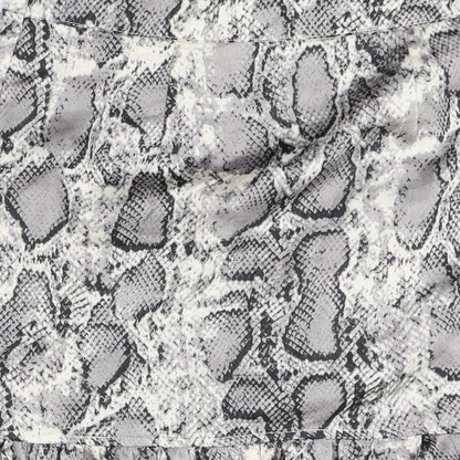 Boohoo Womens Multicoloured Animal Print Polyester Skater Skirt Size 6 Zip - Snakeskin Pattern