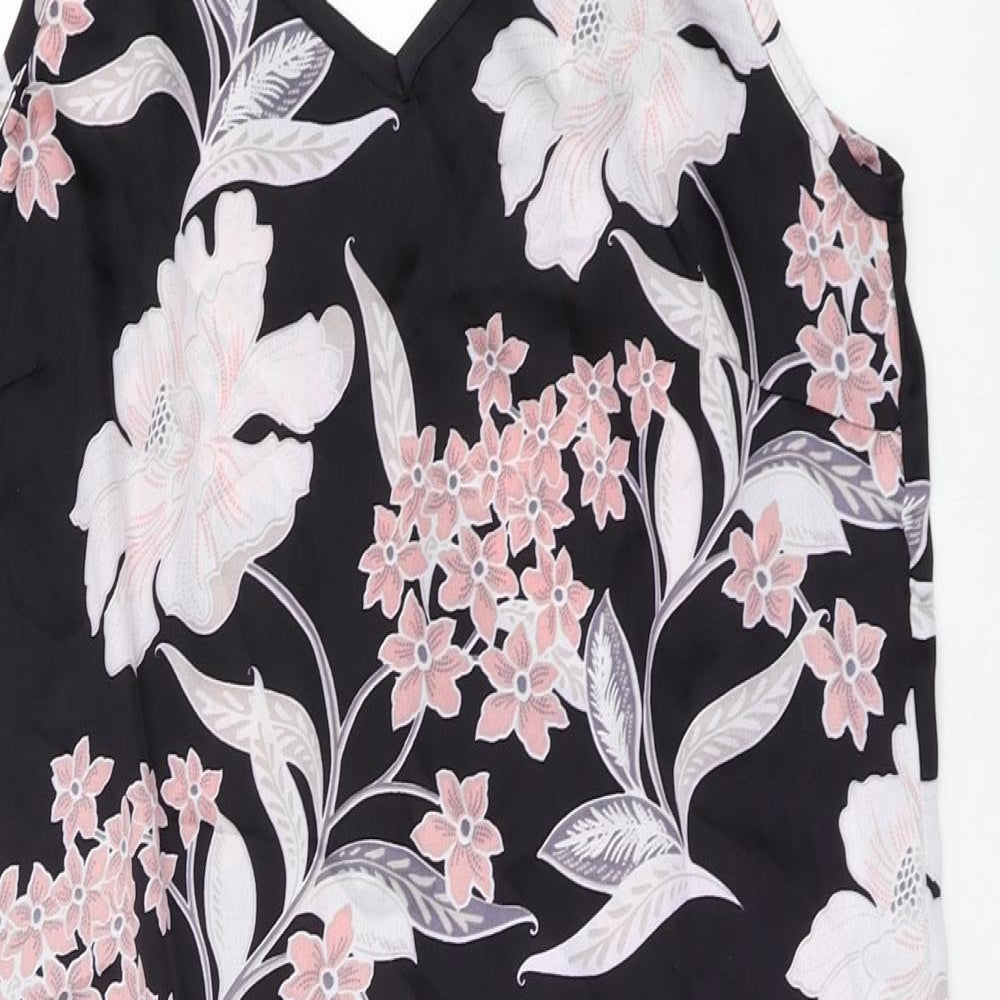 NEXT Womens Multicoloured Floral Polyester Slip Dress Size 10 V-Neck Pullover